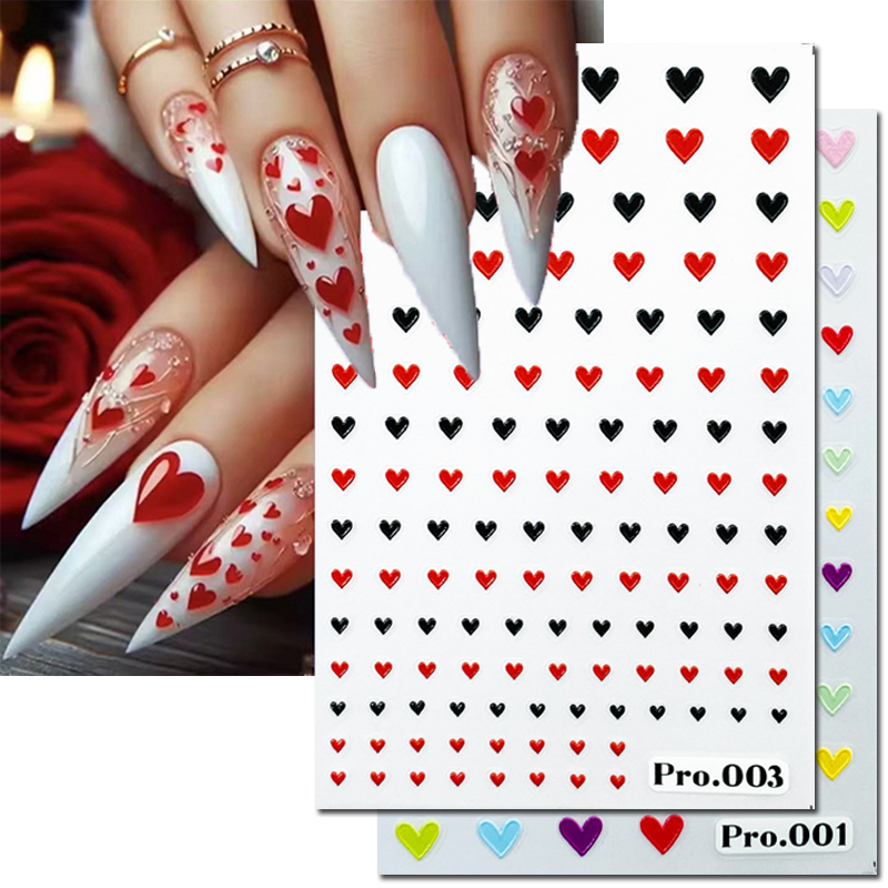 Nail Art Valentine - 5d tłoczone naklejki artystyczne do paznokci