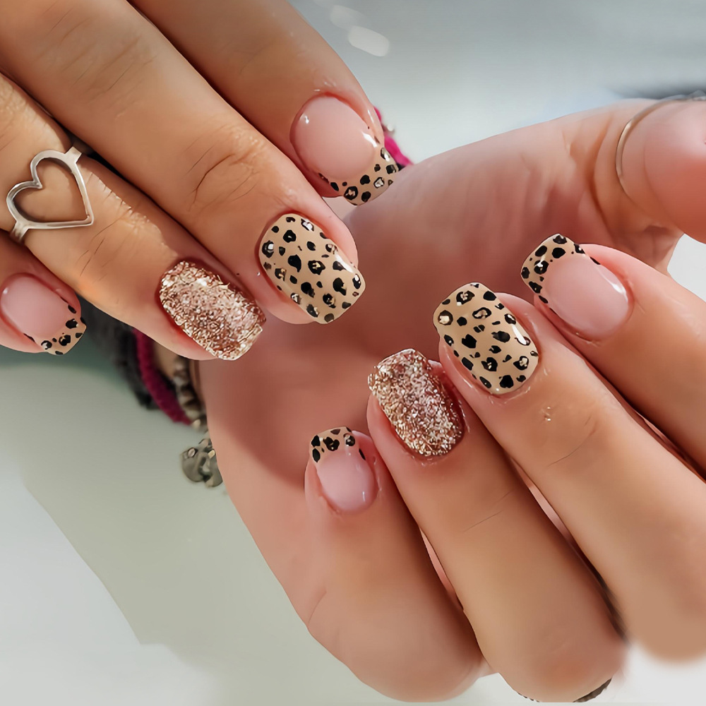 Nail Art Glitter - Krótkie długie sztuczne paznokcie dla kobiet