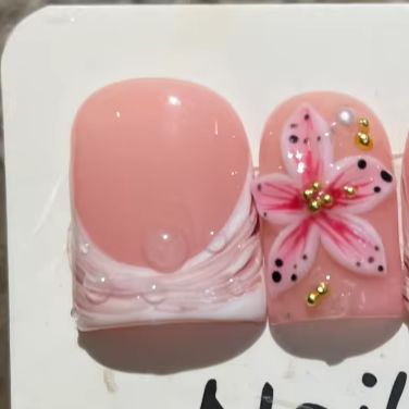 Nail Art Leopard - 10 sztuk/zestaw Krótkie, ręcznie robione paznokcie