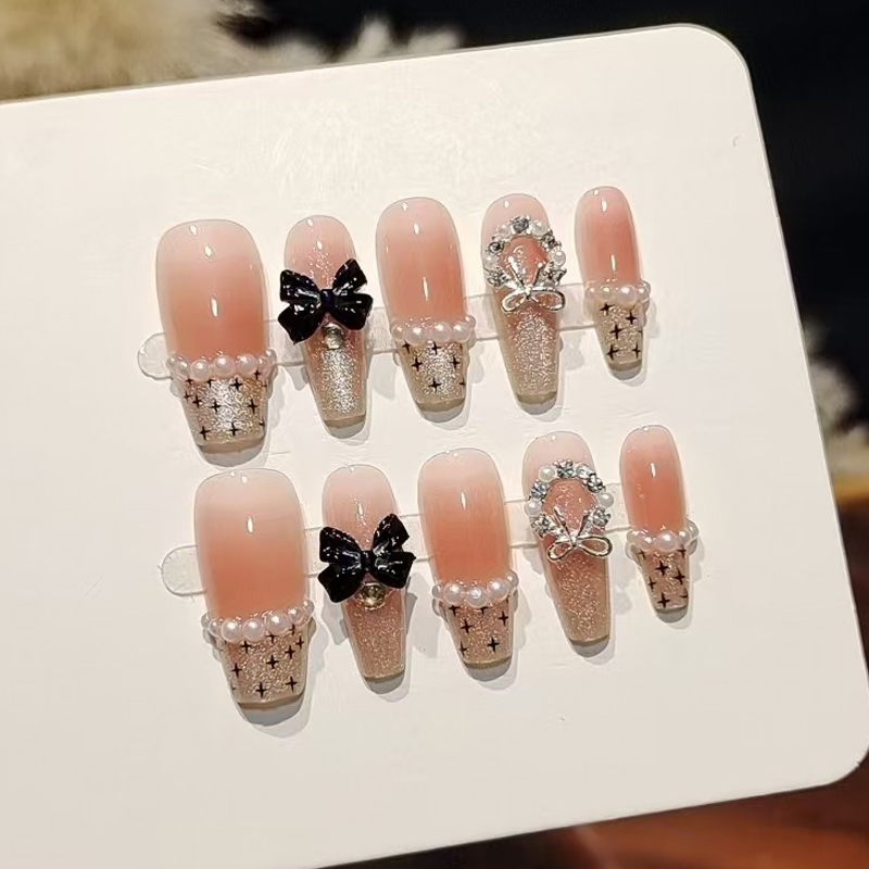 Nail Art Fake - 10 szt. Francuskie słodkie, stylowe, pikantne