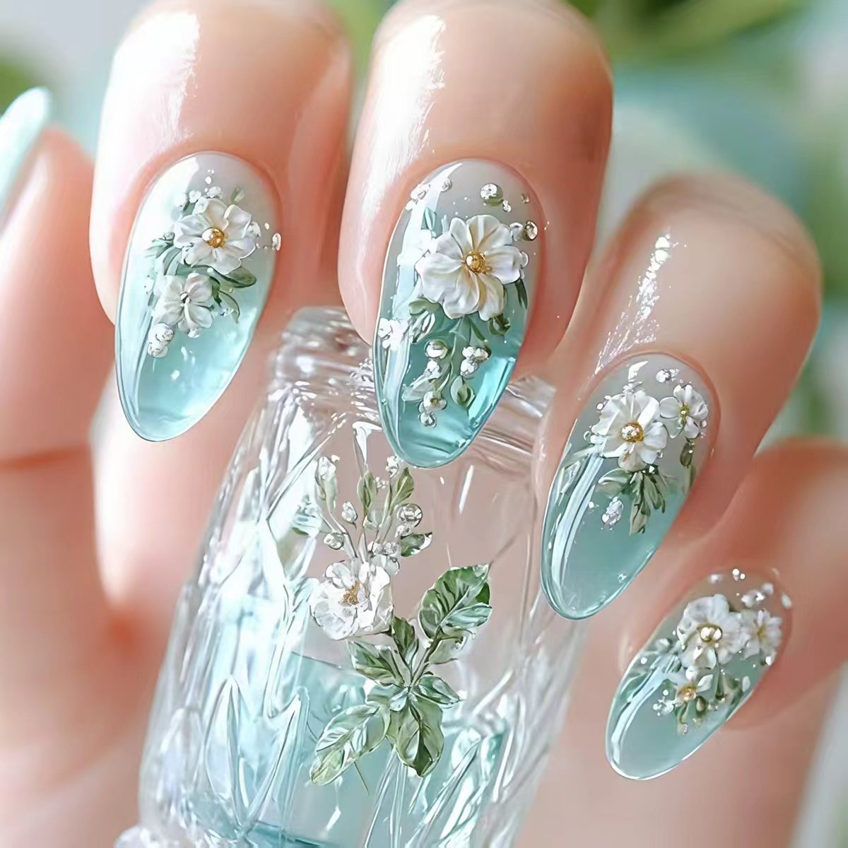 Nail Art Fake - Średnie sztuczne paznokcie dla kobiet i