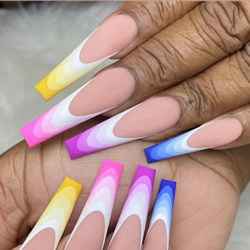 Nail Art Fake - Krótkie, średnie sztuczne paznokcie dla kobiet