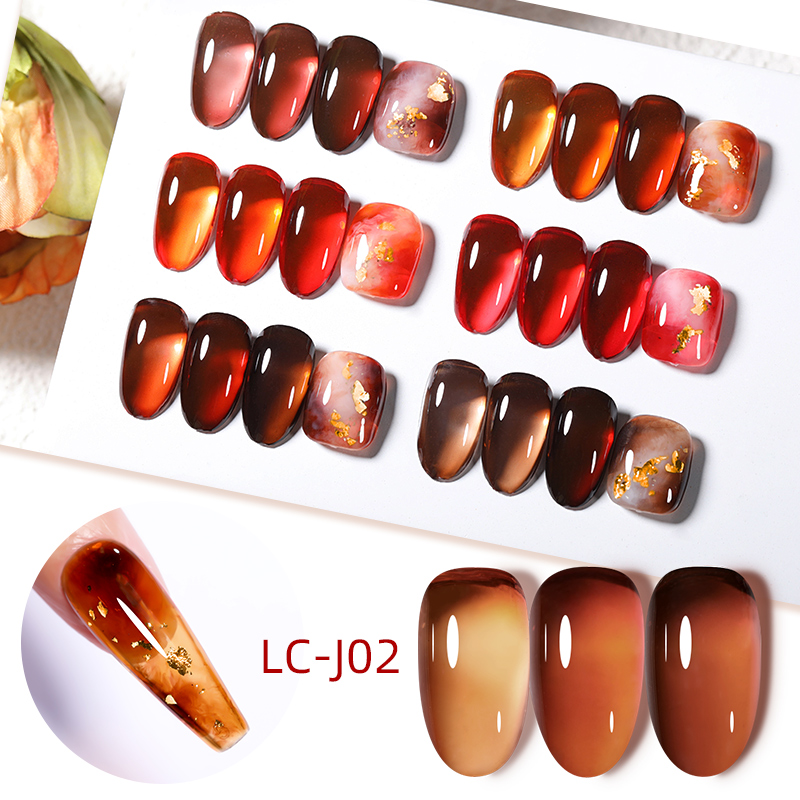 LILYCUTE 7ML Jelly Amber Gel N – Nail Art Leopard recenzja i cena