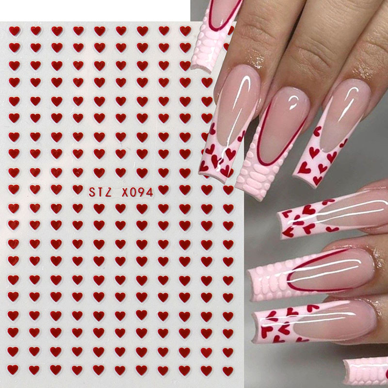 2 szt. Mini Naklejki na Paznok – Nail Art Valentine recenzja i cena