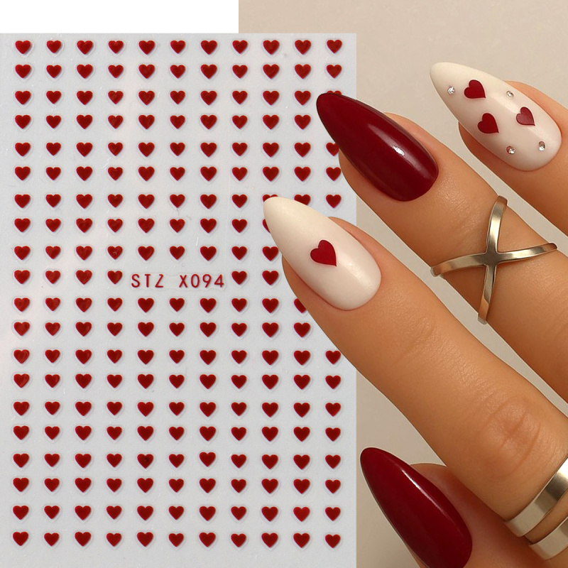2 szt. Mini Naklejki na Paznok – Nail Art Valentine recenzja i cena