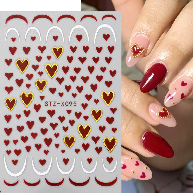 2 szt. Mini Naklejki na Paznok – Nail Art Valentine recenzja i cena