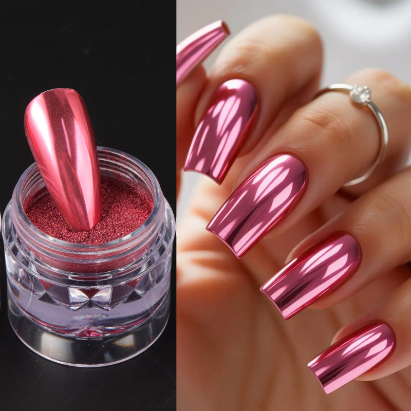 Proszek do paznokci Chrome Red – Nail Art Valentine recenzja i cena