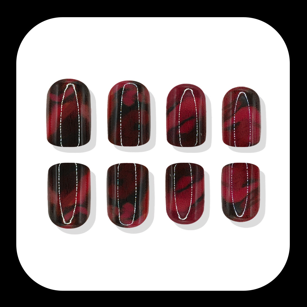 24 szt. Krótkie Kwadratowe Paz – Nail Art Leopard recenzja i cena