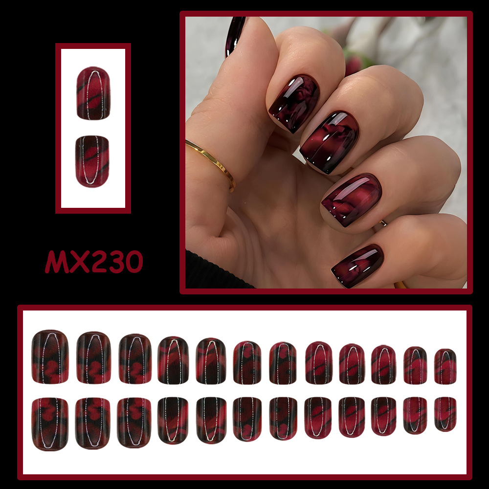 24 szt. Krótkie Kwadratowe Paz – Nail Art Leopard recenzja i cena