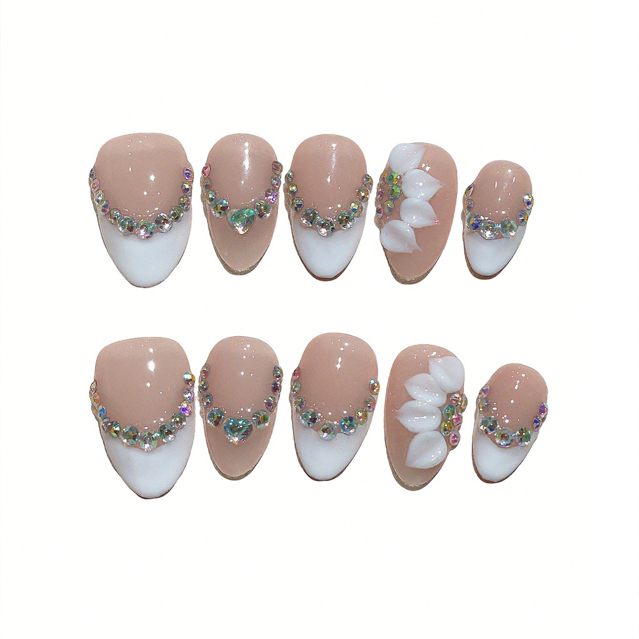 10 szt. Krótkie, migdałowe, rę – Nail Art Fake recenzja i cena