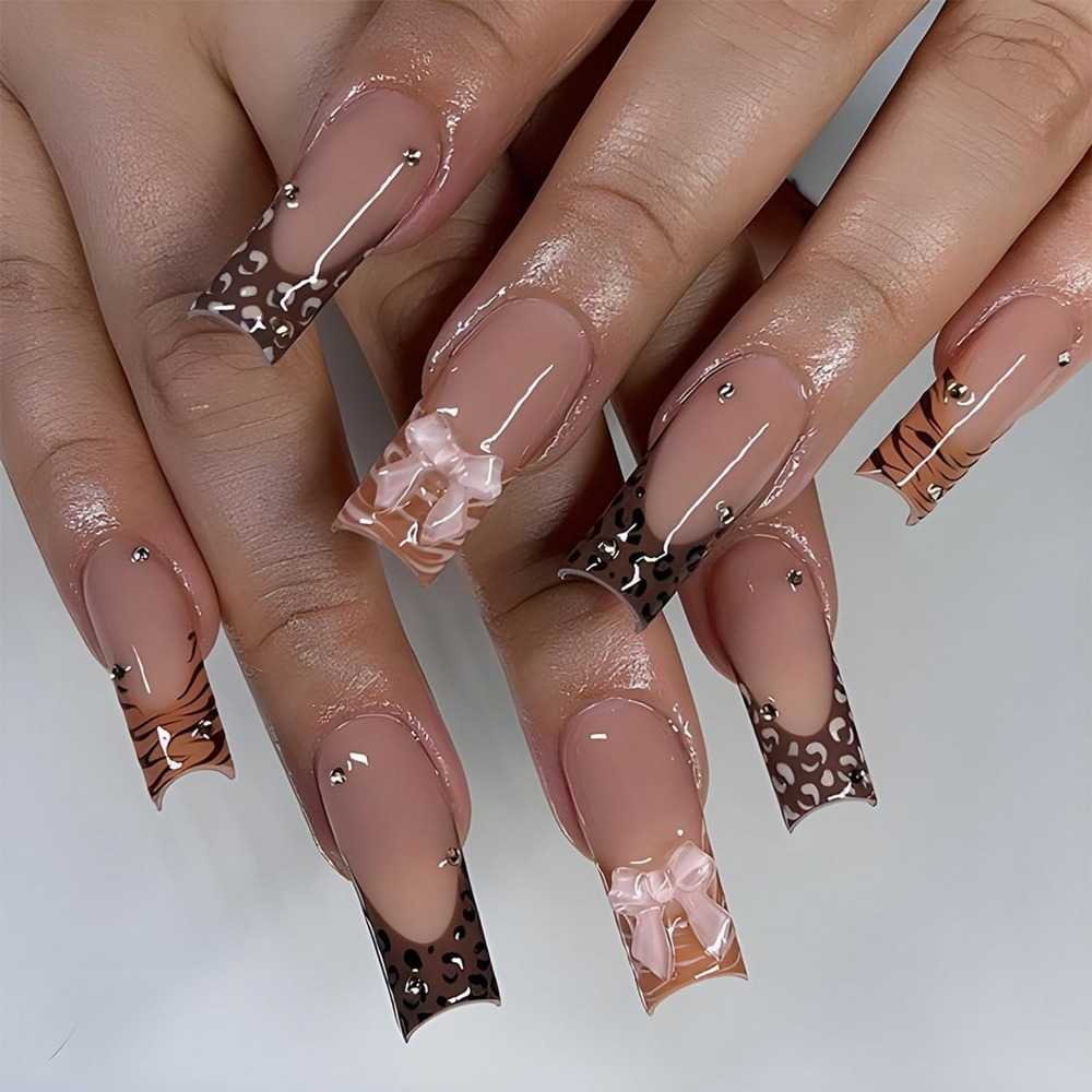 Sztuczne paznokcie akrylowe z  – Nail Art Leopard recenzja i cena