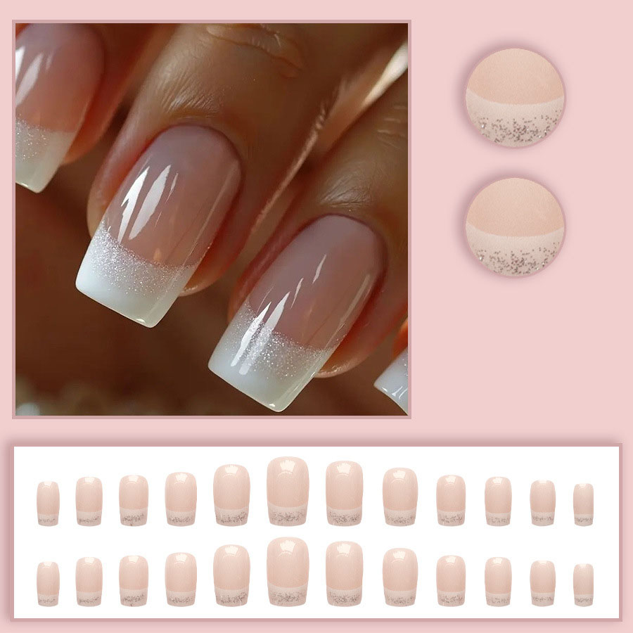 24 szt./zestaw Średnie kwadrat – Nail Art Glitter recenzja i cena