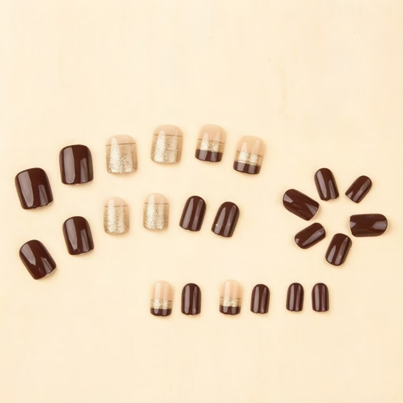 Krótkie kwadratowe sztuczne pa – Nail Art Glitter recenzja i cena