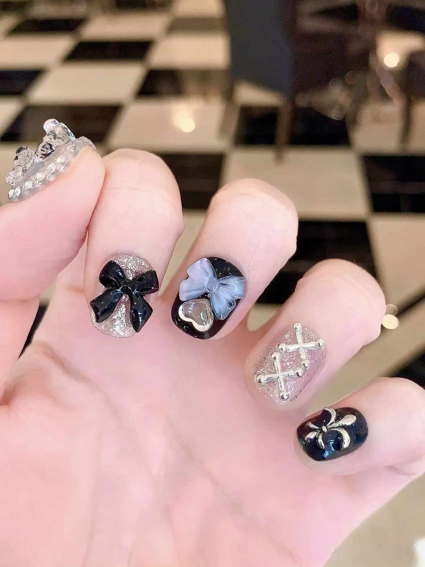 10 PCS Sheer Lace Bear Nail Ar – Nail Art Glitter recenzja i cena