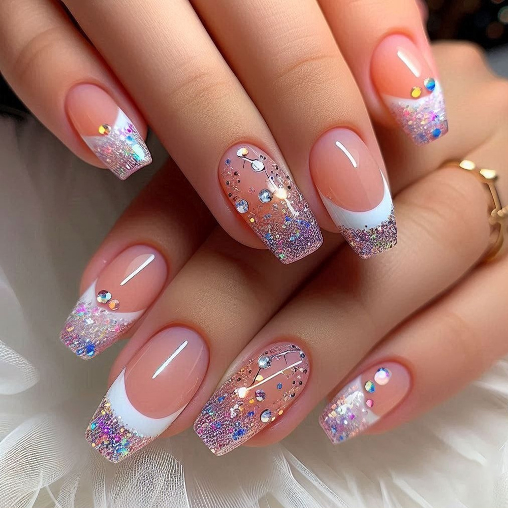 24szt/zestaw Krótkie Średnie s – Nail Art Glitter recenzja i cena