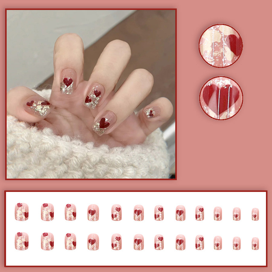 24 szt./zestaw Krótkie kwadrat – Nail Art Fake recenzja i cena