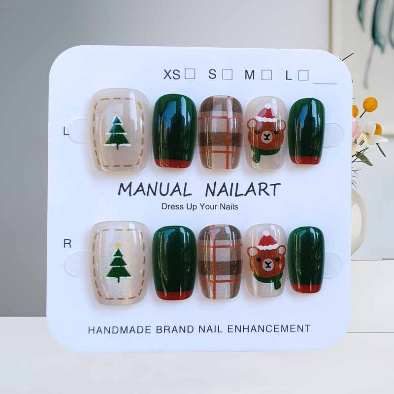 10 szt. Świąteczne, półręcznie – Nail Art Fake recenzja i cena