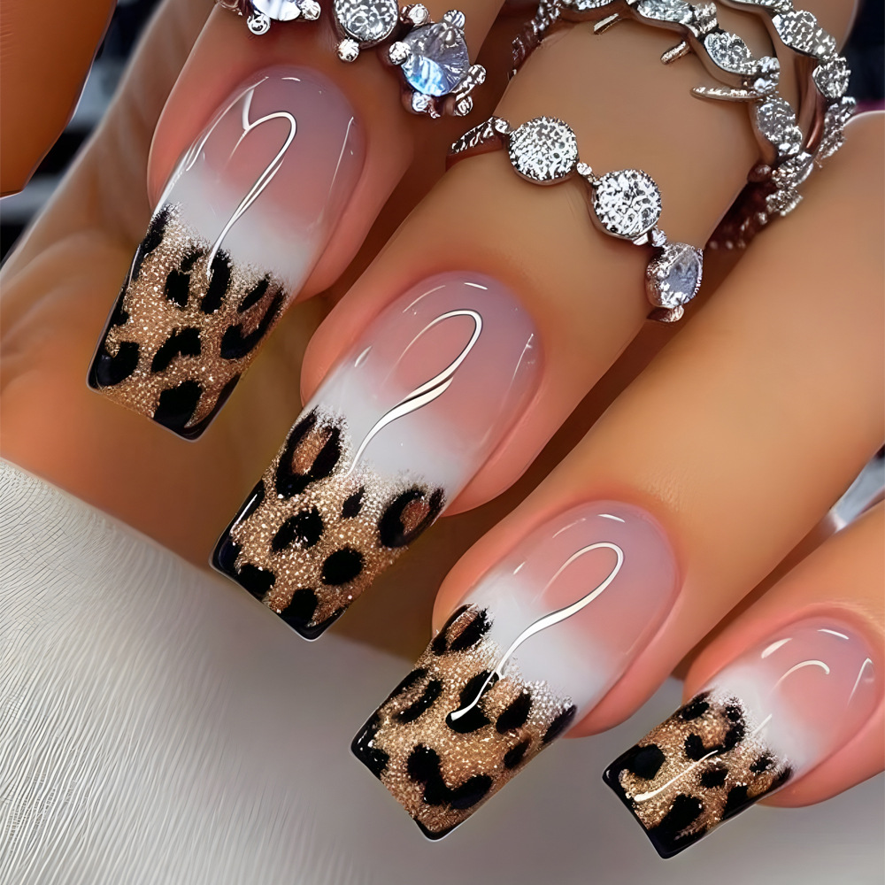 24Pcs Leopard Print Design Fał – Nail Art Leopard recenzja i cena