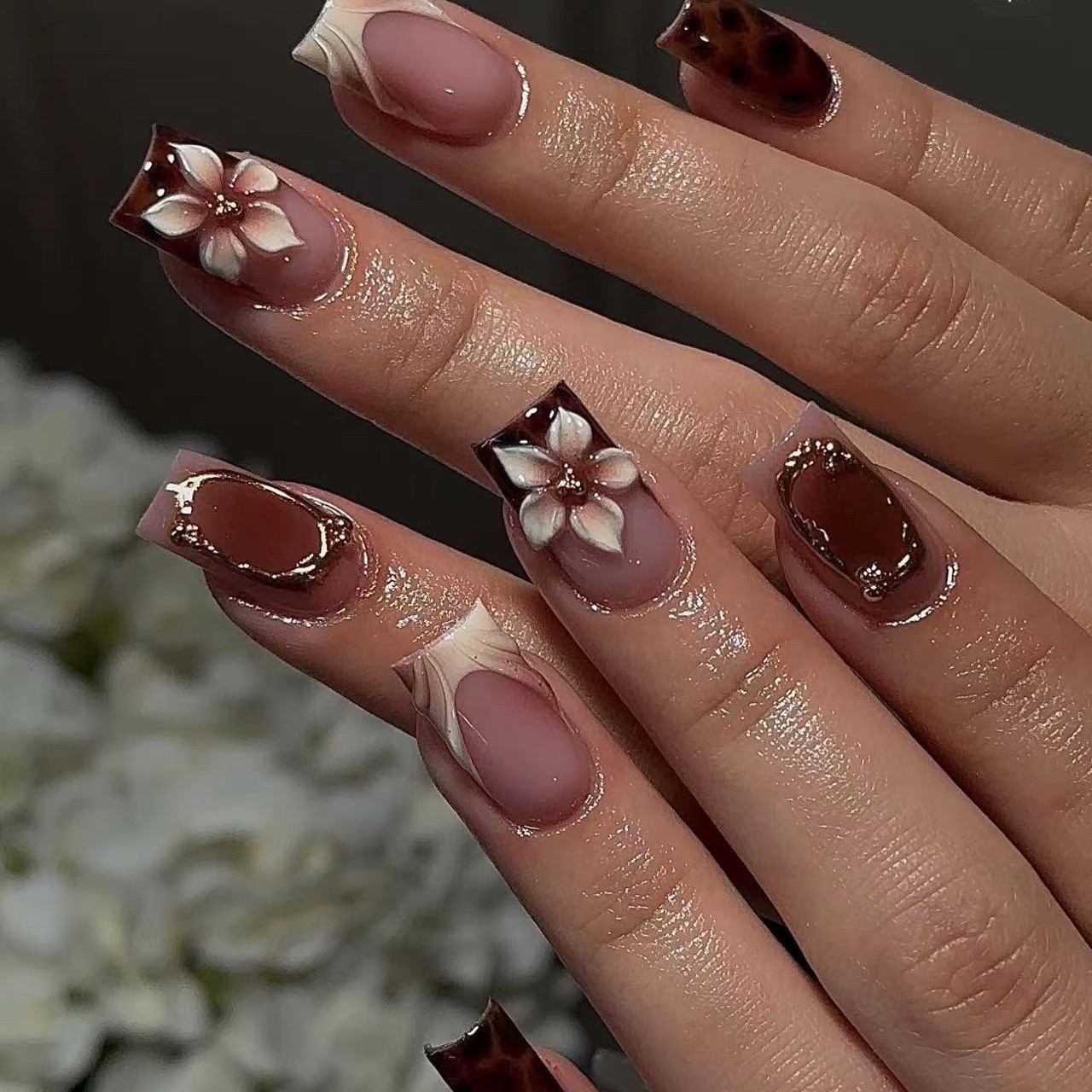 Krótkie kwadratowe sztuczne pa – Nail Art Leopard recenzja i cena