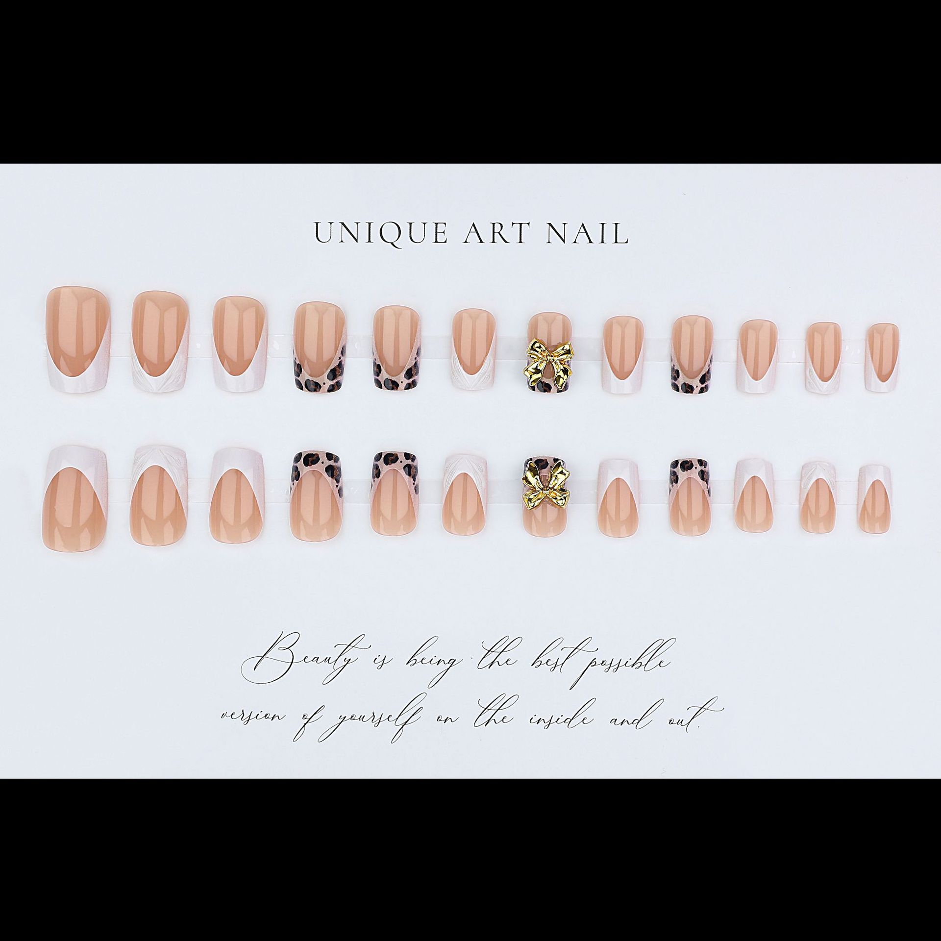 Krótkie kwadratowe sztuczne pa – Nail Art Leopard recenzja i cena